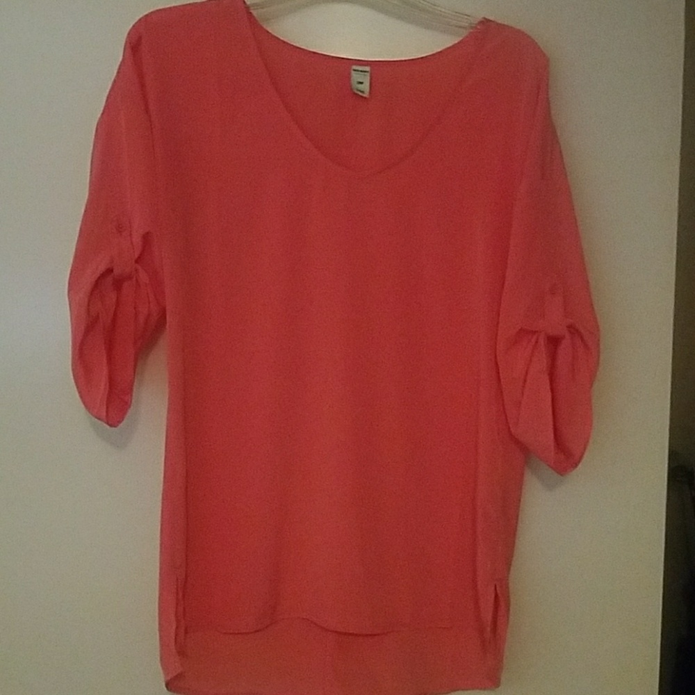 Coral blouse
